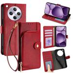 For OPPO Find X8s+ 5G Zipper Bag Leather Phone Case(Red)