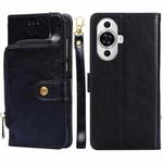 For Huawei nova 11 4G Zipper Bag Leather Phone Case(Black)
