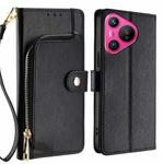 For Huawei Pura 70 5G Zipper Bag Leather Phone Case(Black)