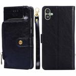 For Samsung Galaxy F14 5G Zipper Bag Leather Phone Case(Black)