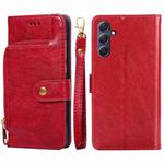 For Samsung Galaxy M54 5G Zipper Bag Leather Phone Case(Red)