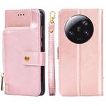 For Xiaomi 13 Ultra 5G Zipper Bag Leather Phone Case(Rose Gold)