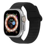 For Apple Watch Ultra 49mm Loop Magnetic Silicone Watch Band(Black)