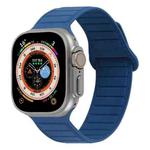 For Apple Watch 8 41mm Loop Magnetic Silicone Watch Band(Midnight Blue)