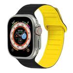 For Apple Watch SE 2022 40mm Loop Magnetic Silicone Watch Band(Black Yellow)