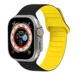 For Apple Watch 6 40mm Loop Magnetic Silicone Watch Band(Black Yellow)