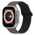 For Apple Watch 6 40mm Loop Magnetic Silicone Watch Band(Coffee Black)