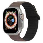 For Apple Watch 4 40mm Loop Magnetic Silicone Watch Band(Coffee Black)