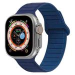 For Apple Watch 4 40mm Loop Magnetic Silicone Watch Band(Navy Blue)