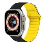 For Apple Watch 38mm Loop Magnetic Silicone Watch Band(Black Yellow)