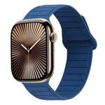 For Apple Watch Series 10 42mm Loop Magnetic Silicone Watch Band(Midnight Blue)