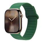 For Apple Watch Series 10 46mm Loop Magnetic Silicone Watch Band(Green)