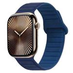 For Apple Watch Series 10 46mm Loop Magnetic Silicone Watch Band(Navy Blue)