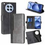 For OPPO Find X8s 5G Contrast Color Side Buckle Leather Phone Case(Black + Grey)