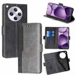 For OPPO Find X8s+ 5G Contrast Color Side Buckle Leather Phone Case(Black + Grey)