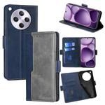 For OPPO Find X8s+ 5G Contrast Color Side Buckle Leather Phone Case(Blue + Grey)