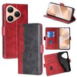 For Huawei Pura 80 5G Contrast Color Side Buckle Leather Phone Case(Red + Black)