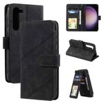 For Samsung Galaxy S23+ 5G Skin Feel Multi-card Wallet Leather Phone Case(Black)