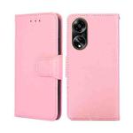 For OPPO A1 5G Crystal Texture Leather Phone Case(Pink)