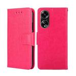 For OPPO A1 5G Crystal Texture Leather Phone Case(Rose Red)