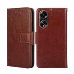 For OPPO A1 5G Crystal Texture Leather Phone Case(Brown)