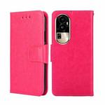 For OPPO Reno10 Pro 5G Crystal Texture Leather Phone Case(Rose Red)