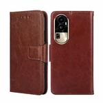 For OPPO Reno10 Pro 5G Crystal Texture Leather Phone Case(Brown)