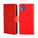 For Nokia C02 TA-1522 Crystal Texture Leather Phone Case(Red)