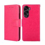 For Honor X50i 5G / 9 Lite Crystal Texture Leather Phone Case(Rose Red)