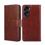 For Honor X50i 5G / 9 Lite Crystal Texture Leather Phone Case(Brown)