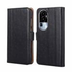 For OPPO Reno10 5G Ostrich Texture Horizontal Flip Leather Phone Case(Black)