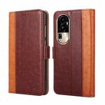 For OPPO Reno10 Pro 5G Ostrich Texture Horizontal Flip Leather Phone Case(Brown)