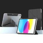 For iPad 10th Gen 10.9 2022 Mutural Deformation Stand Smart Leather Tablet Case(Black)