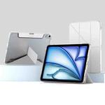 For iPad Air 13 2024 Mutural Deformation Stand Smart Leather Tablet Case(Grey)