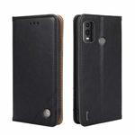 For Nokia G11 Plus Non-Magnetic Retro Texture Leather Phone Case(Black)