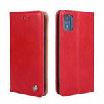 For Nokia C02 TA-1522 Non-Magnetic Retro Texture Leather Phone Case(Red)