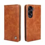 For Honor X50i 5G Non-Magnetic Retro Texture Leather Phone Case(Brown)