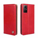 For Xiaomi Redmi Note 12S Non-Magnetic Retro Texture Leather Phone Case(Red)