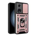For OPPO Reno8 T 5G Sliding Camera Cover Design TPU+PC Phone Case(Rose Gold)