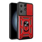 For Tecno Spark 10 Pro Sliding Camera Cover Design TPU+PC Phone Case(Red)