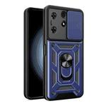 For Tecno Spark 10 Pro Sliding Camera Cover Design TPU+PC Phone Case(Blue)