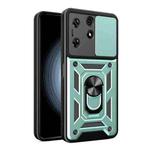 For Tecno Spark 10 Pro Sliding Camera Cover Design TPU+PC Phone Case(Green)