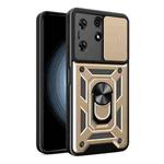 For Tecno Spark 10 Pro Sliding Camera Cover Design TPU+PC Phone Case(Gold)