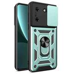 For Tecon Pova 5 Sliding Camera Cover Design TPU+PC Phone Case(Green)