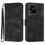 For Xiaomi Redmi 10 Power Line Pattern Skin Feel Leather Phone Case(Black)