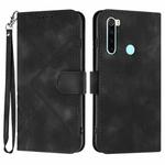 For Xiaomi Redmi Note 8T Line Pattern Skin Feel Leather Phone Case(Black)