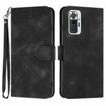 For Xiaomi Redmi Note 10 Pro 4G Global Line Pattern Skin Feel Leather Phone Case(Black)