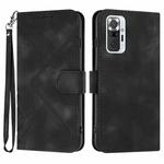 For Xiaomi Redmi Note 10 Pro Max Line Pattern Skin Feel Leather Phone Case(Black)