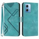 For Xiaomi Redmi Note 12 5G Global Line Pattern Skin Feel Leather Phone Case(Light Blue)