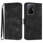 For Xiaomi 11T/11T Pro Line Pattern Skin Feel Leather Phone Case(Black)